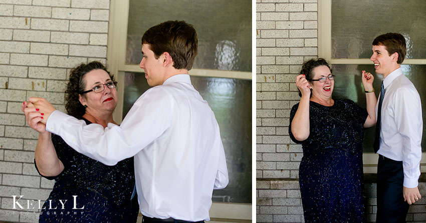 groom dances with his mother