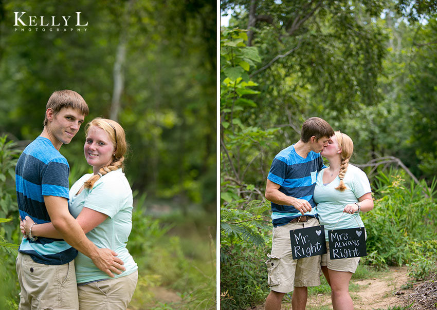 engagement photos with chalk board