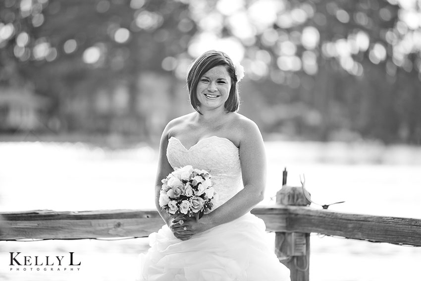 bride on a dock