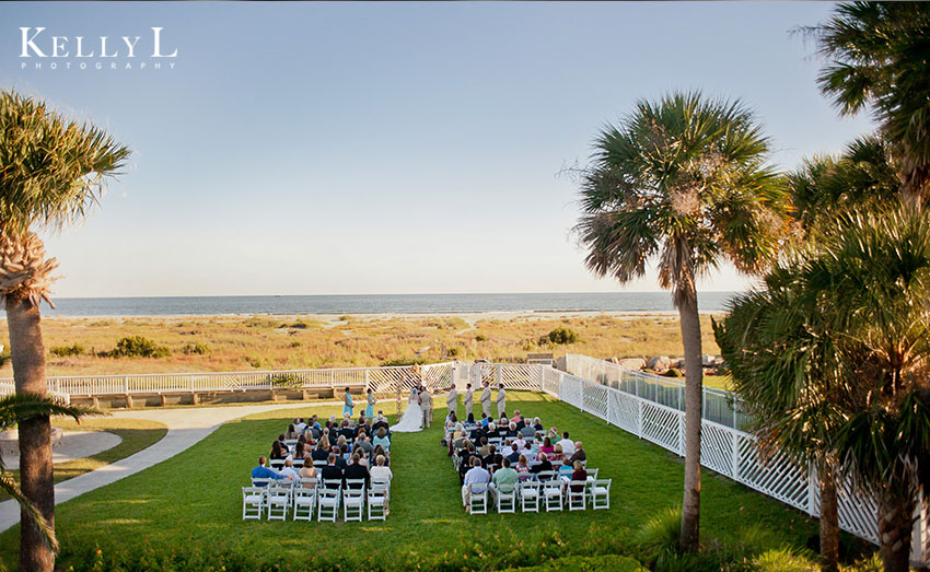 wedding at fripp island beach club overlooking ocean
