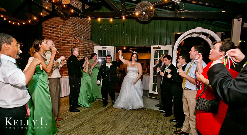 bubble exit at wedding