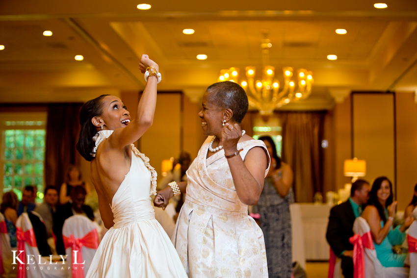 fun dance with bride and her mom