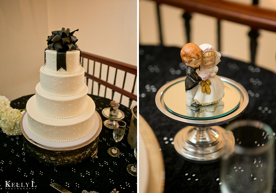 wedding cake and cake topper