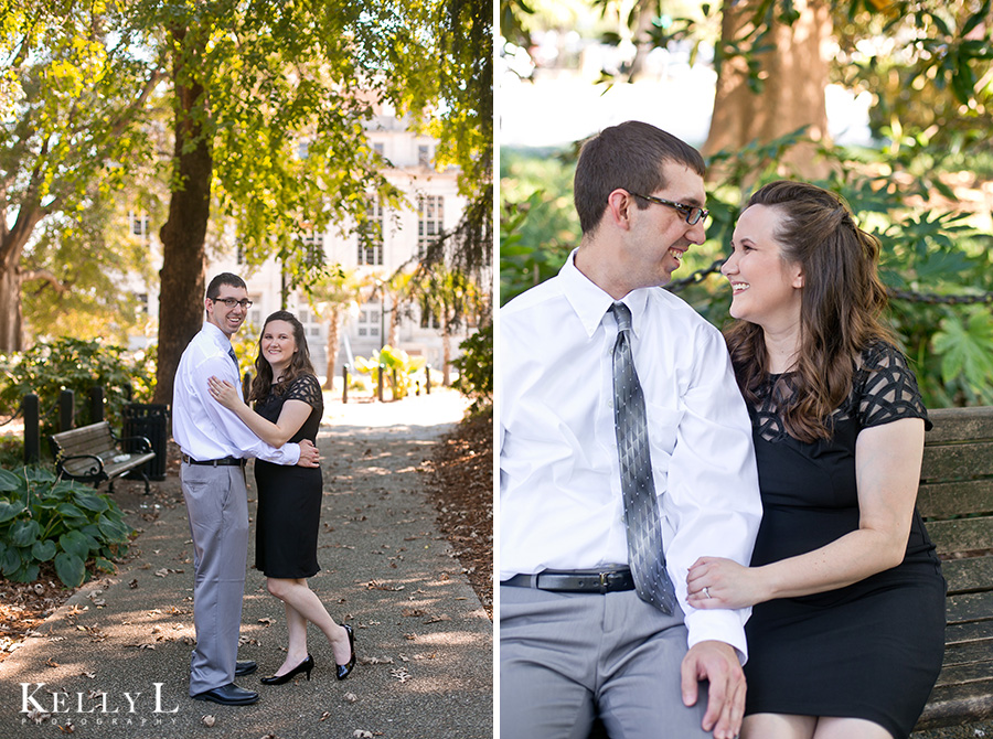 couple's portraits at the sc state house