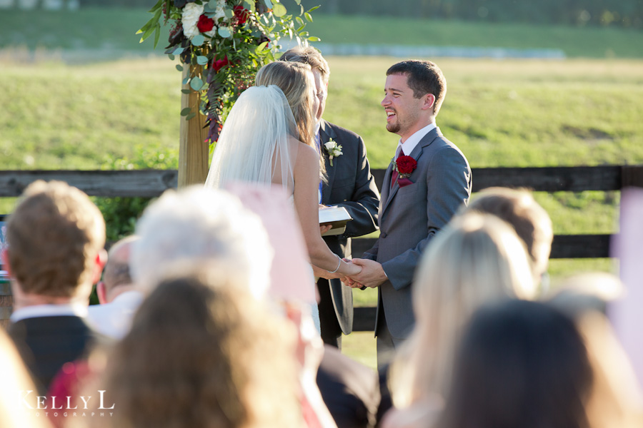 the farm at ridgeway outdoor wedding ceremony
