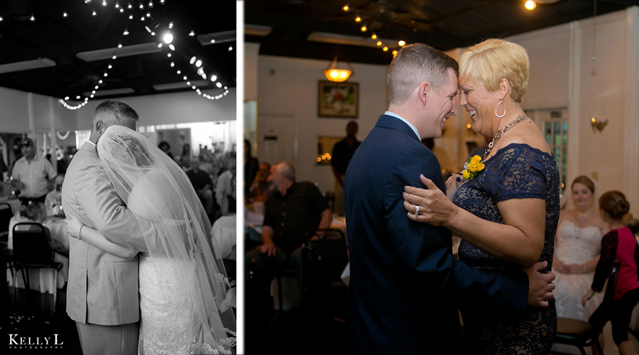 bride dances with her dad, groom dances with his mom