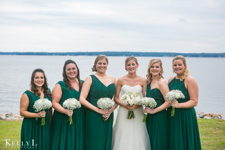 bridesmaids at lake Murray